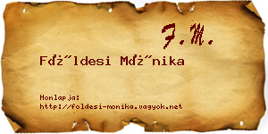Földesi Mónika névjegykártya