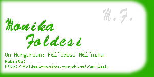 monika foldesi business card